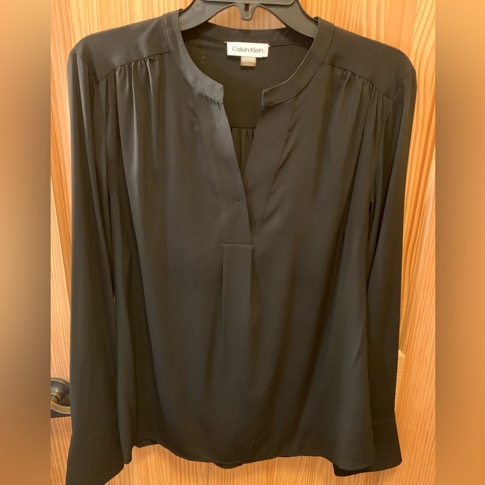 Calvin Klein Black Long Sleeve Blouse